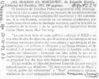 Ha muerto el marxismo?