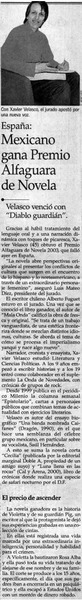 Mexicano gana Premio Alfaguara de Novela