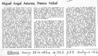 Miguel Angel Asturias, Premio Nobel.