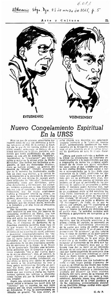 Nuevo congelamiento espiritual en la URSS