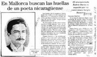 En Mallorca buscan las huellas de un poeta nicaragüense  [artículo].