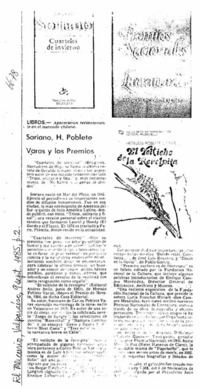 Soriano, H. Poblete y VAras y los premios