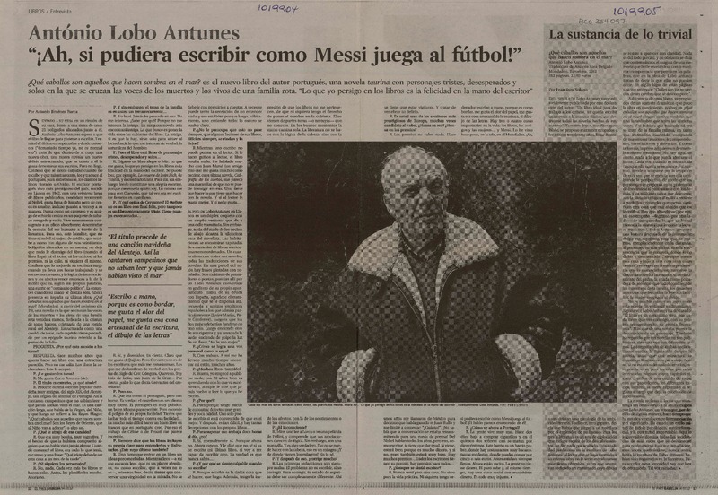La sustancia de lo trivial  [artículo] Francisco Solano.