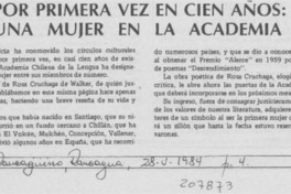 Por primera vez en cien años; una mujer en la Academia