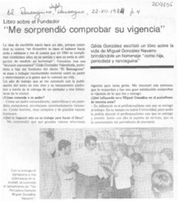 "Me sorprendió comprobar su vigencia"