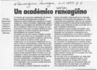 Un académico rancagüino  [artículo] Saúl Zúñiga Daza.