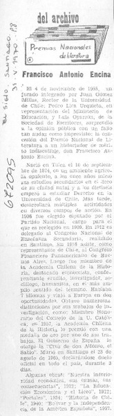 Francisco Antonio Encina.