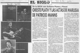Oreste Plath y las actas de Marusia de Patricio Manns  [artículo].