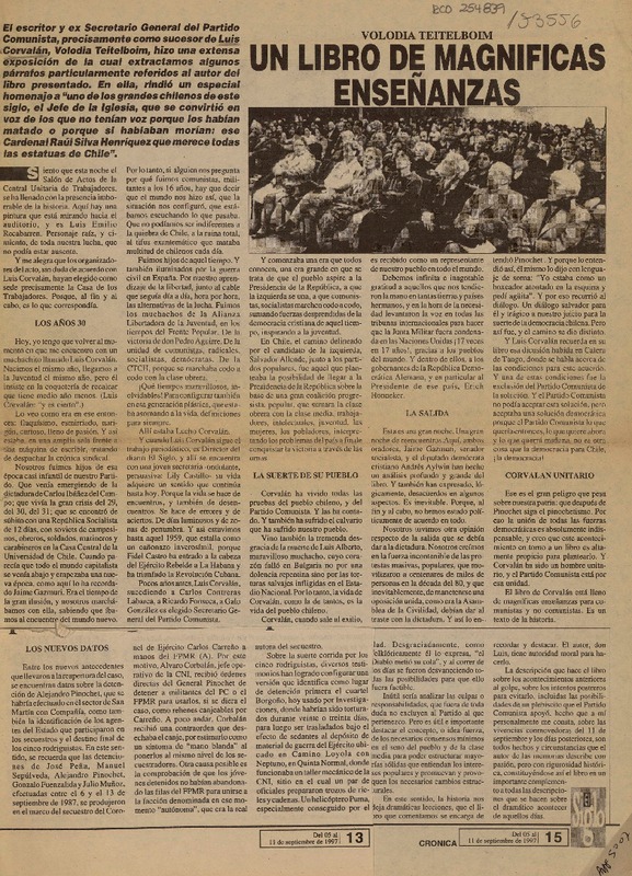 Un Libro de magníficas enseñanzas  [artículo].