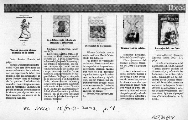 Versos para una sirena solitaria en la caleta  [artículo]