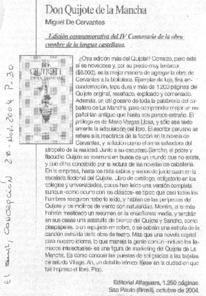 Don Quijote de la Mancha