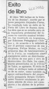 Exito de libro  [artículo].