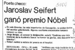 Jaroslav Seifert ganó Premio Nobel