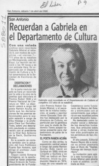La enseñanza de Gabriela  [artículo] Moisés Silva Triviño