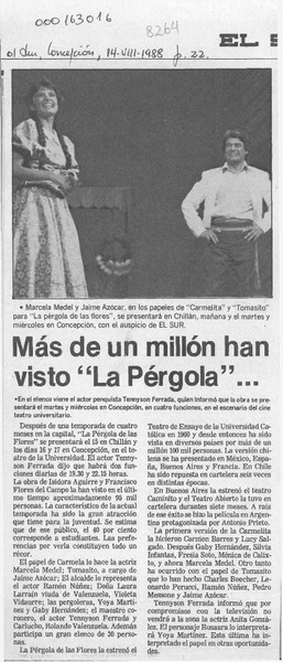Más de un millón han visto "La Pérgola" --  [artículo].