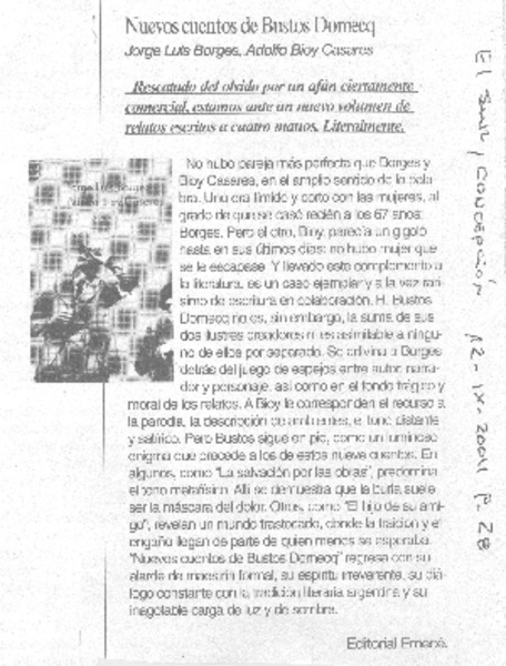 Nuevos cuentos de Bustos Domecq