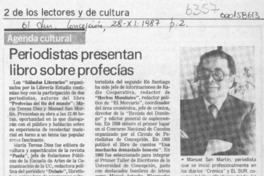 Periodistas presentan libro sobre profecías  [artículo].