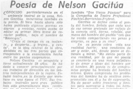Poesía de Nelson Gacitúa.
