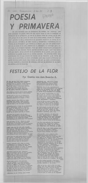 Poesía y primavera.