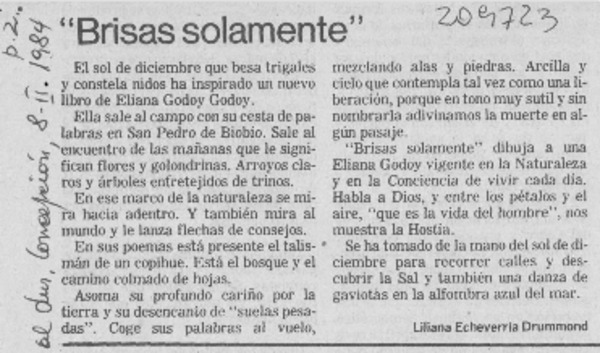 "Brisas solamente"