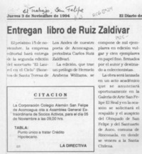 Entregan libro de Ruiz Zaldívar