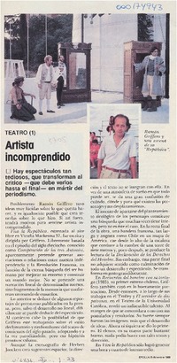 Artista incomprendido  [artículo].