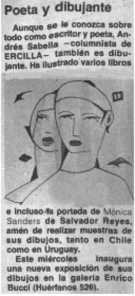 Poeta y dibujante.