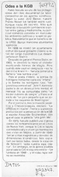 Odas a la KGB.