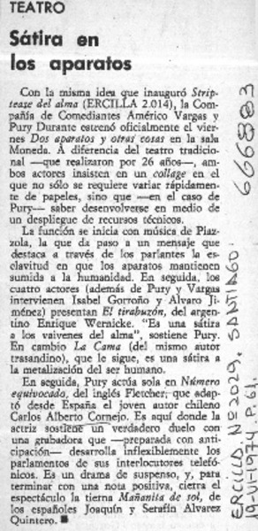 Sátira en los aparatos.  [artículo]