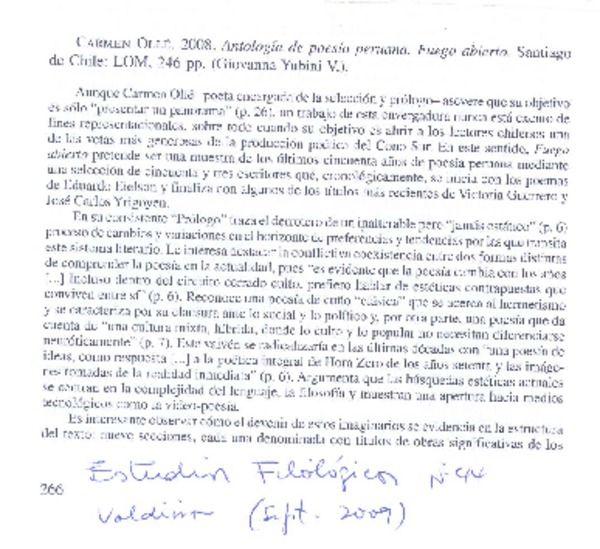 Antología de la poesía peruana. Fuego abierto