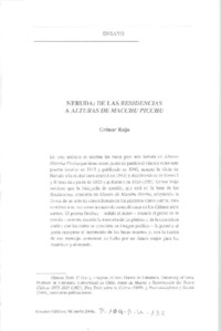 Neruda: de Las Residencias a Alturas de Macchu Picchu.  [artículo]