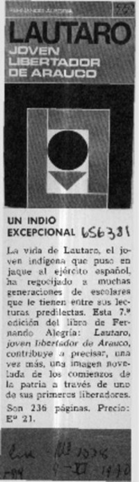 Un indio excepcional.  [artículo]