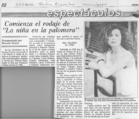 Comienza el rodaje de "La niña en la palomera"
