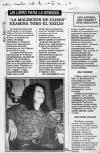 "La Maldición de Ulises" examina todo el exilio  [artículo].