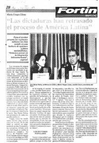 Las Dictaduras han retrasado el proceso de América Latina".