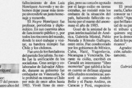 Recuerdan al "Negro" Henríquez