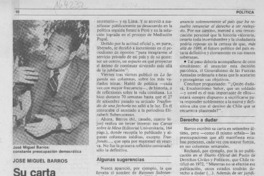 Su carta abierta