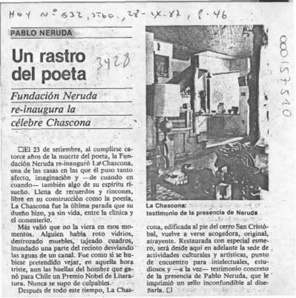 Un Rastro del poeta  [artículo].