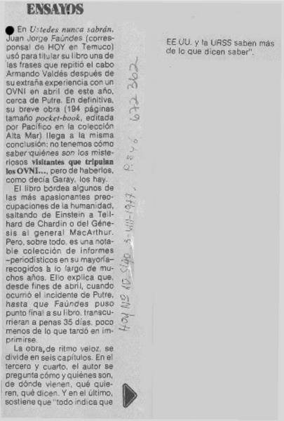 Ensayos.
