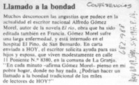 Llamando a la bondad.