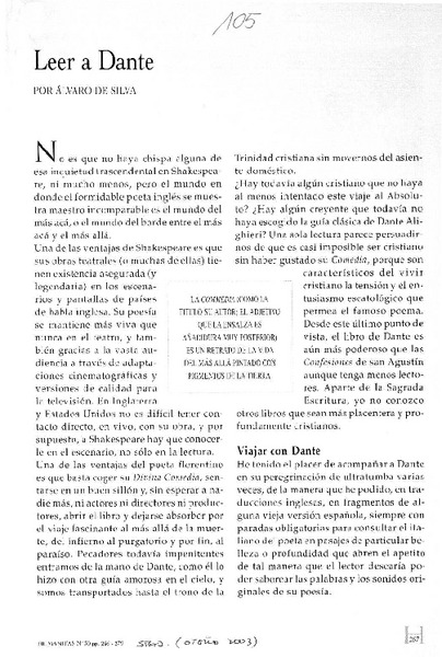 Leer a Dante