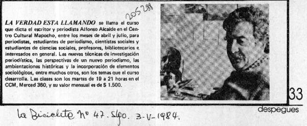 La Verdad está llamando  [artículo].