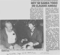 Hoy se sabrá todo de Claudio Arrau