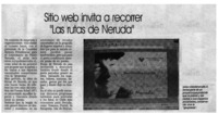 Sitio web invita a recorrer "las rutas de Neruda".