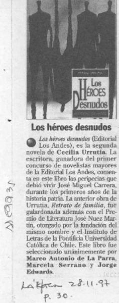Los Héroes desnudos  [artículo].