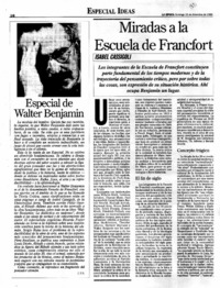 Miradas a la Escuela de Francfort