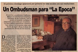Un Ombudsman para "La Epoca"