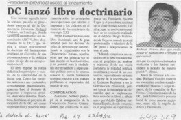 DC lanzó libro doctrinario  [artículo]
