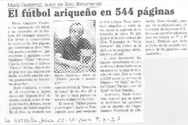 El Fútbol ariqueño en 544 páginas