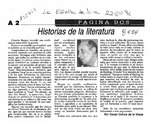 Historias de la literatura  [artículo] Oscar Ochoa de la Maza.